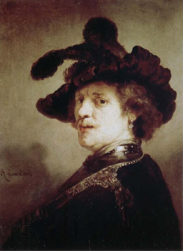 REMBRANDT Harmenszoon van Rijn Self-Portrait in Fancy Dress oil painting picture